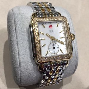 Michele Deco 16 Two-Tone Diamond Dial Watch
